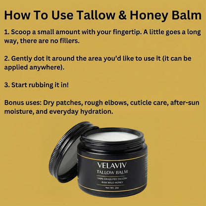 Velaviv Tallow & Honey Balm - 2 oz