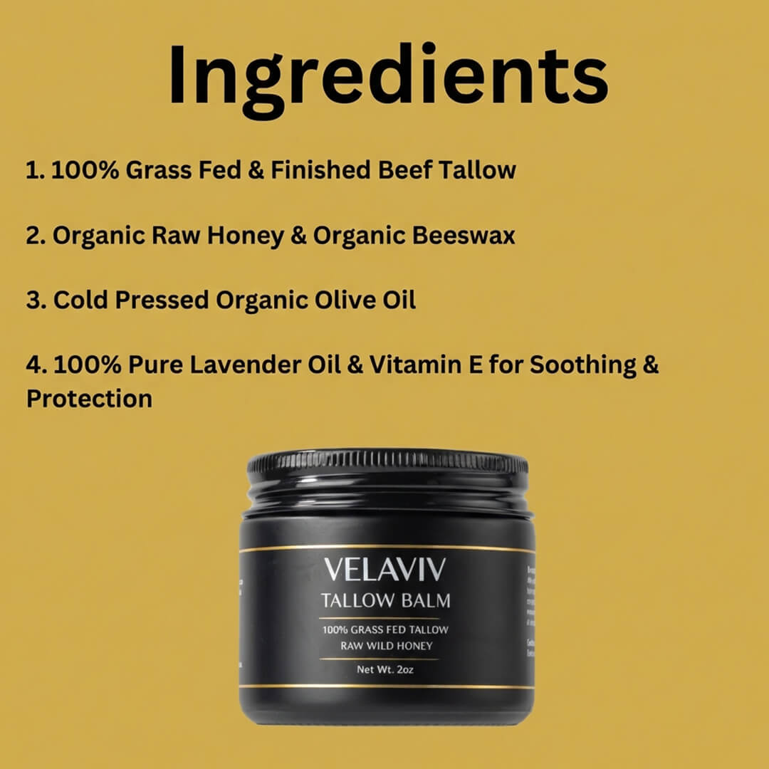 Velaviv Tallow & Honey Balm - 2 oz
